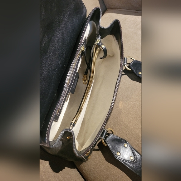 Michael Kors genuine leather studded satchel - Picture 6 of 7